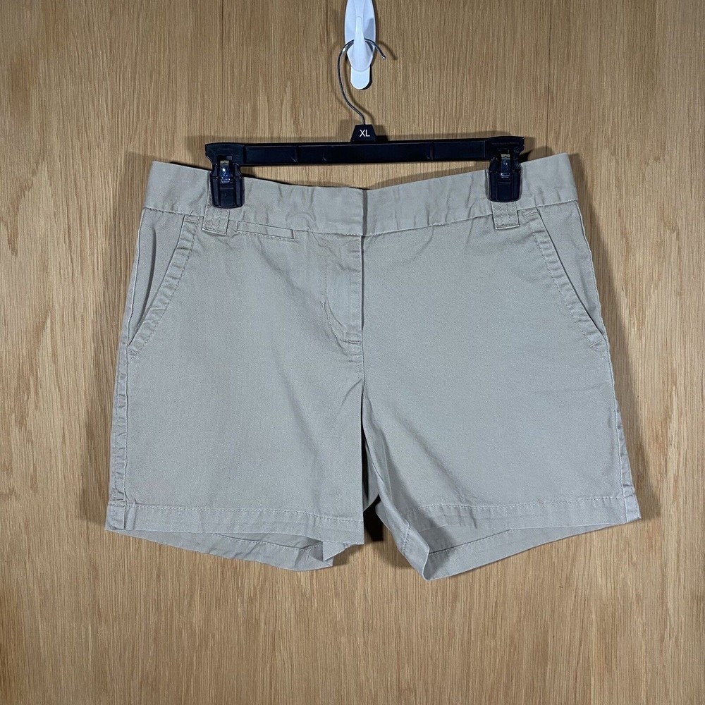 J.Crew Weathered Broken-In Chino Shorts Classic Twill City Fit Khaki Women's 6